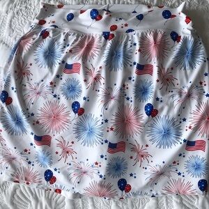 Patriotic Fireworks Print Skort